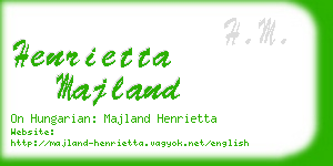 henrietta majland business card